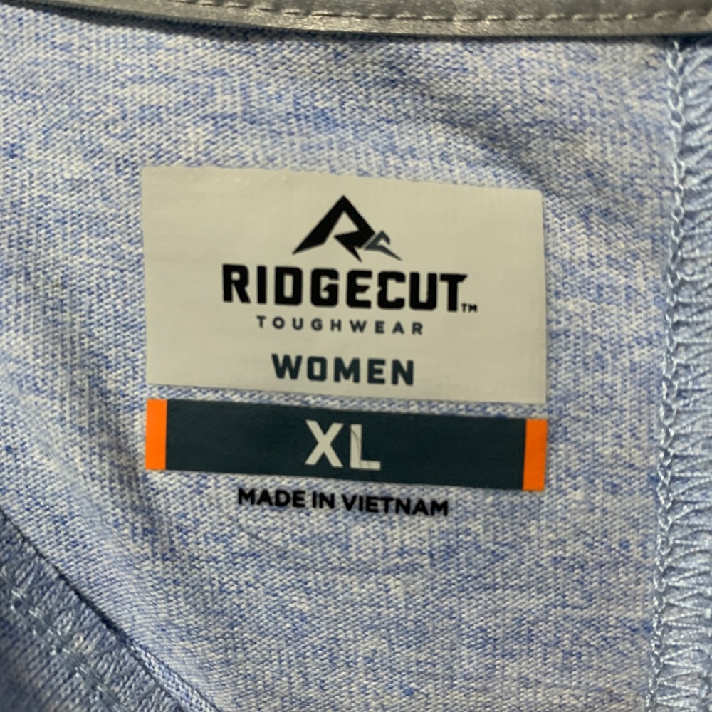 Ridgecut T-Shirt Women XL Blue Heathered Pocket Long Sleeve RC11011 EUC - Picture 10 of 15